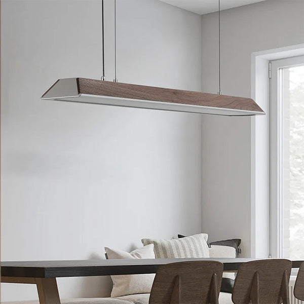 La Cuisine Scandinavian Design Pendant Light from Luminate Living - Minimalist Wooden LED Ceiling Lamp with Adjustable Brightness and Color Temperature, Ideal for Dining Areas, Kitchens, and Offices